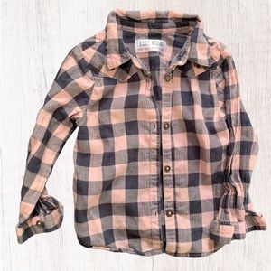 ⚡️5/$25 Sale⚡️ Zara baby plaid button down shirt